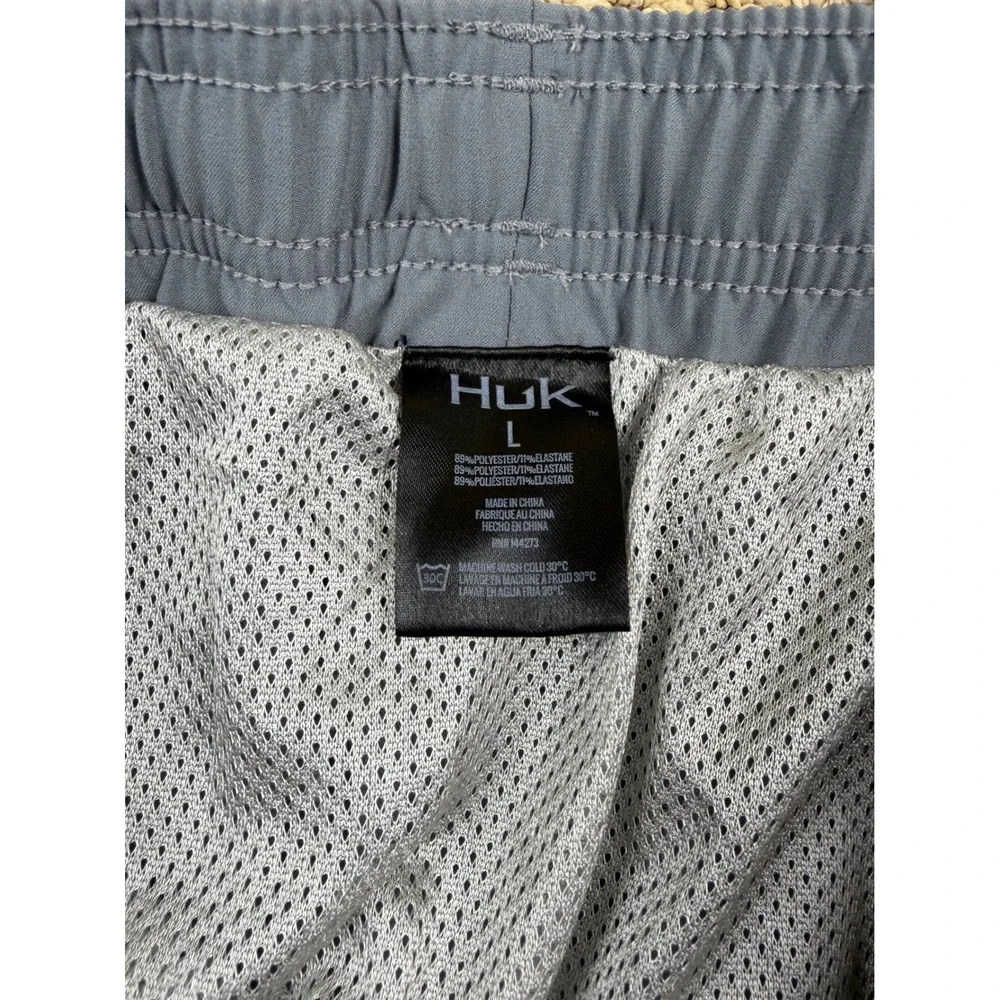 Huk Pursuit Volley Mens Fishing hybrid Shorts Gray Stretch Quick Dry Size L NWT - Picture 4 of 5